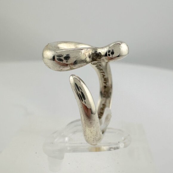Tiffany & Co Open Heart Ring - Sterling Silver - Size 5.5 - Picture 6 of 14